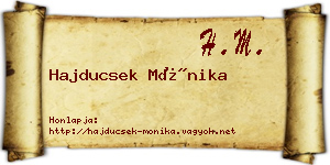 Hajducsek Mónika névjegykártya