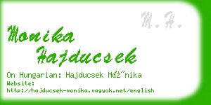 monika hajducsek business card